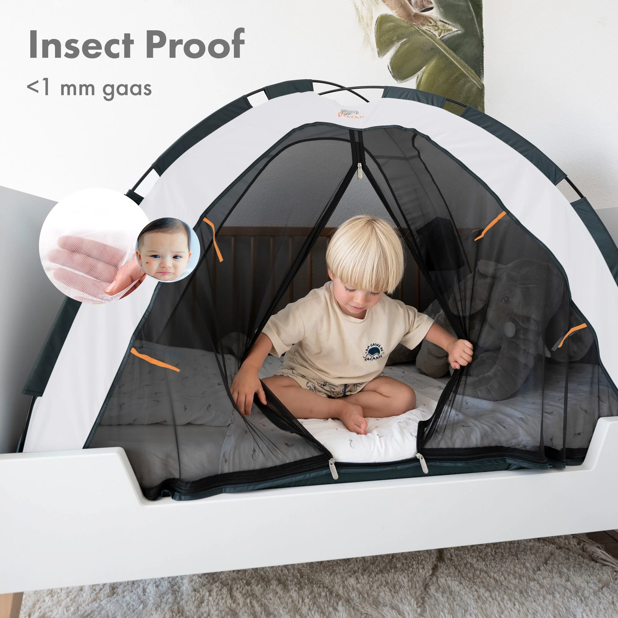 Cama tienda Crema 200x90 cm - Image 4