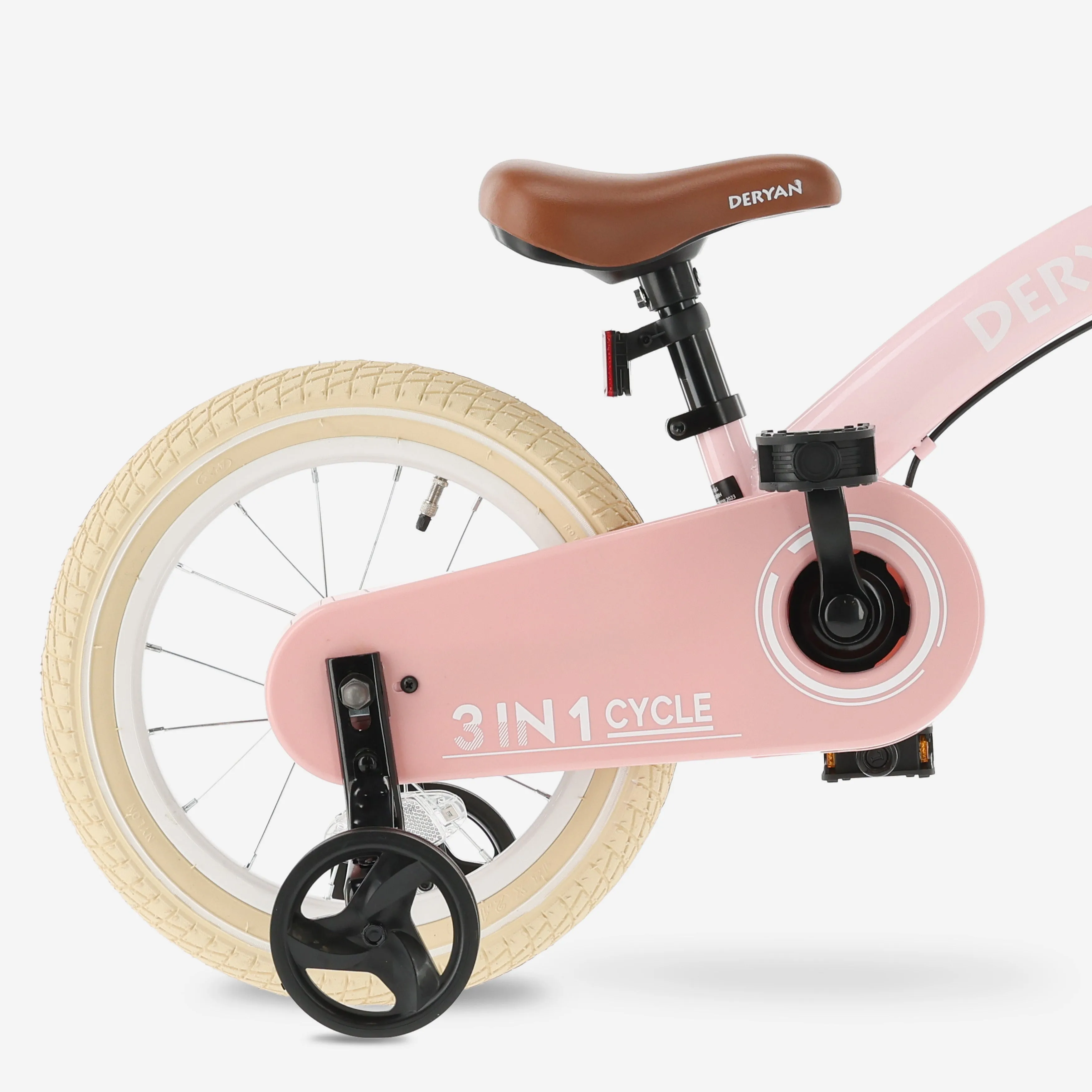 Bicicleta infantil de lujo 14 pulgadas - 3 en 1 - bicicleta de equilibrio - Rosa - Image 10