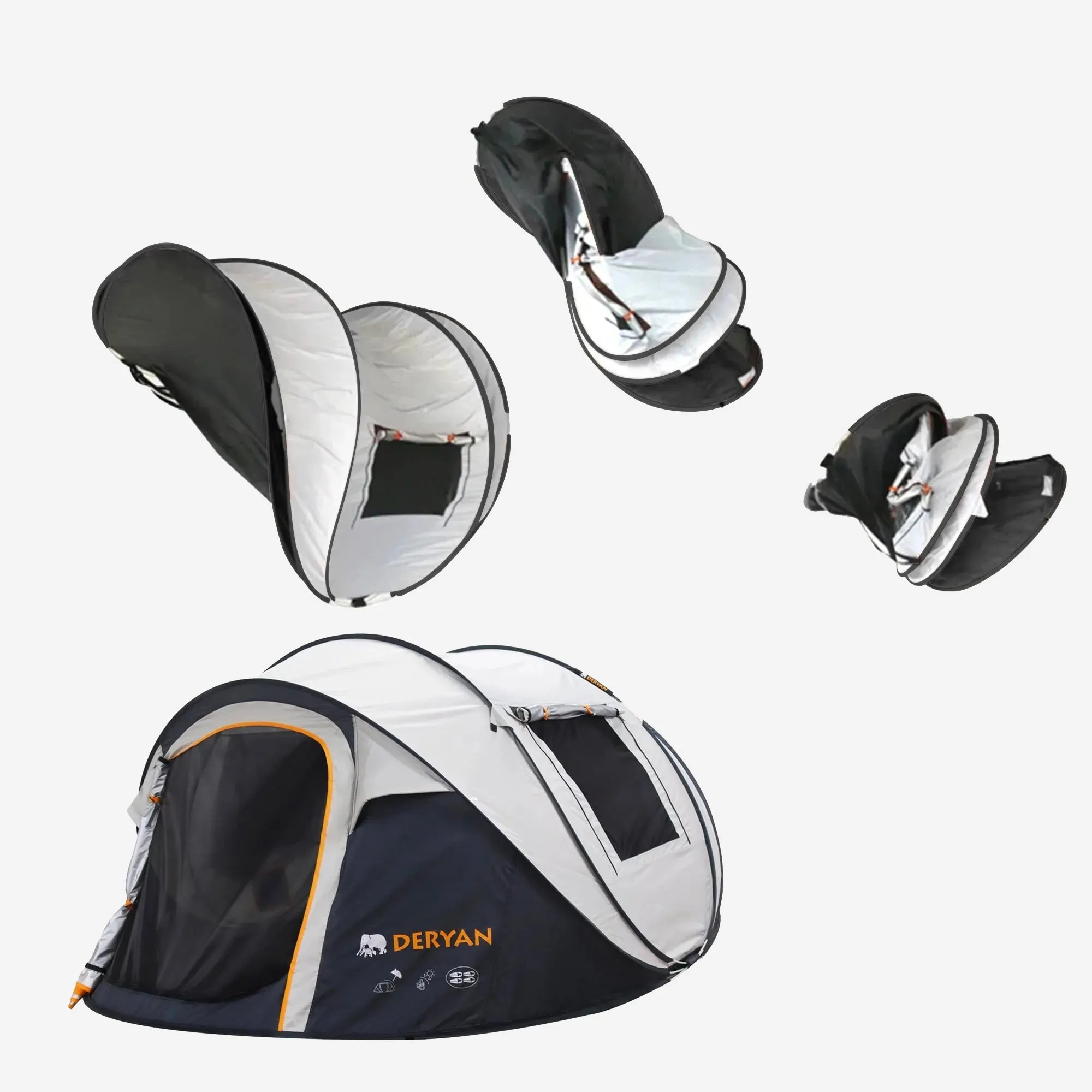 Pop Up Luxe Tent - 2000MM columna de agua - Crema - 4 Personas - Image 7