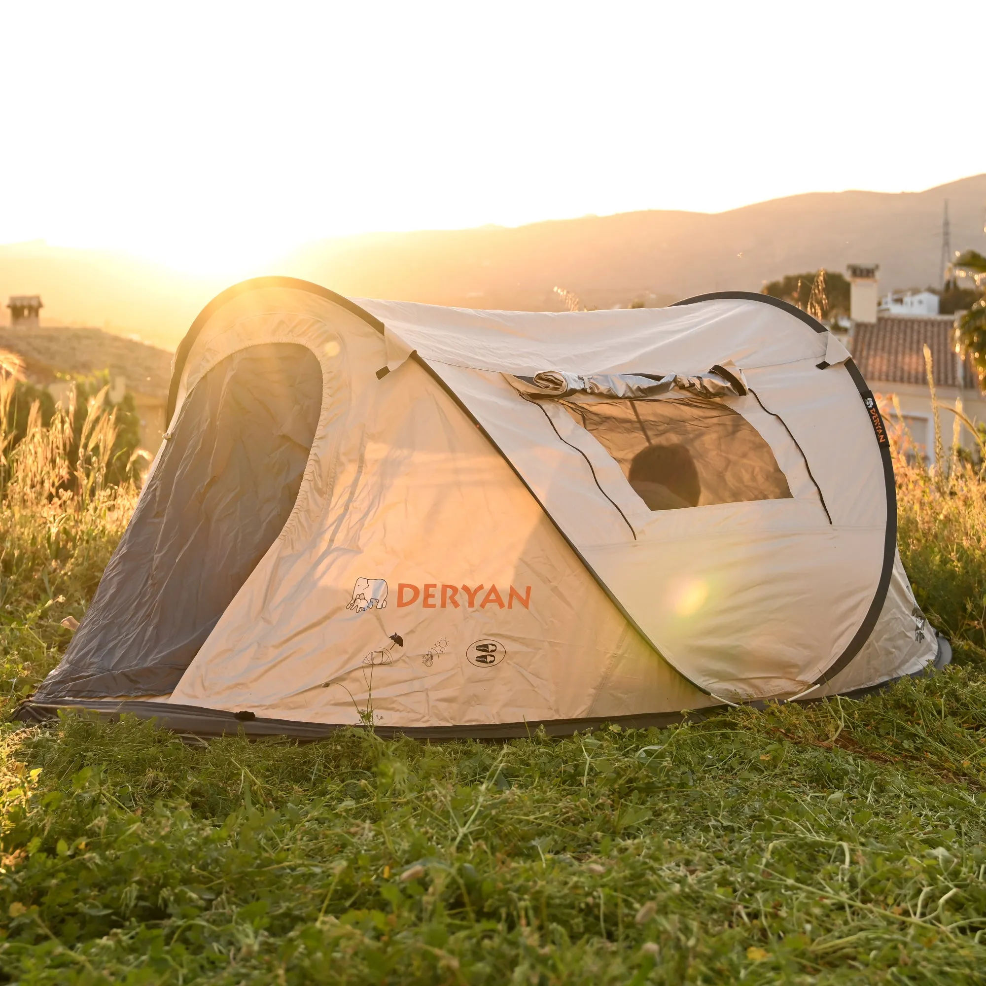 Tienda Pop Up Dome - Columna de agua de 2000MM - Crema - Image 7