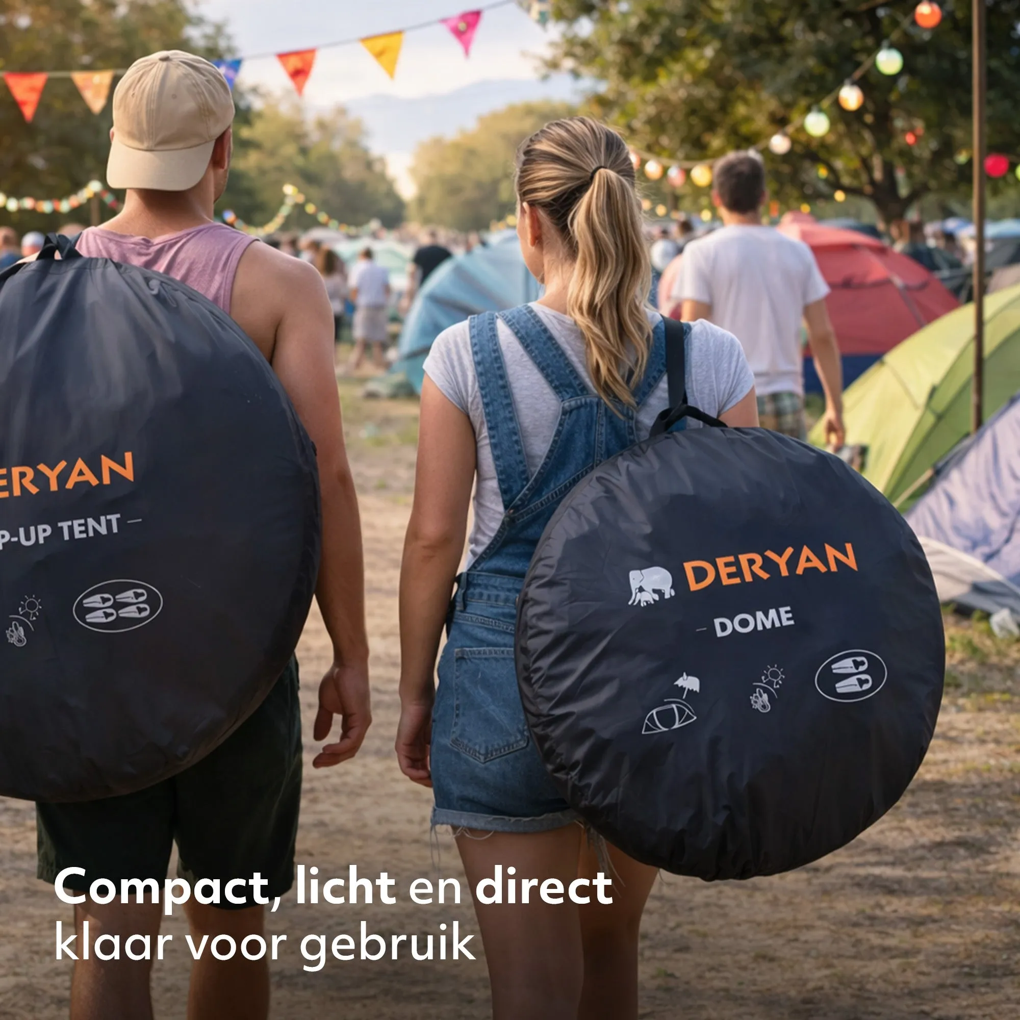 Tienda Pop Up Dome - Columna de agua de 2000MM - Crema - Image 8